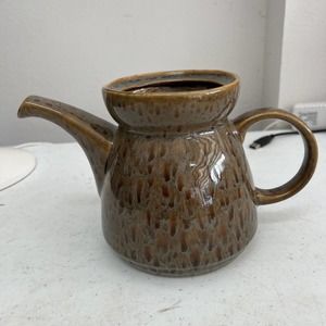 Gourmet Expressions 3 pc Stoneware Tea Teapot Brown Green